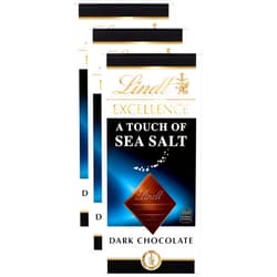 Lindt Excellence Sea Salt Bar, 3.5 oz (Pack of 3)
