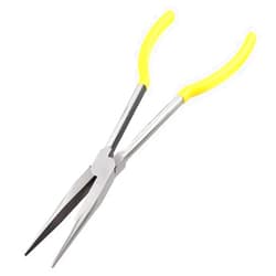 BQKKWIN 11 Inch Long Reach Long Nose Pliers | Designed for Mechanics, Technicians, and Contractors | Work with Delicate or Difficult-to-Reach Pieces | Milled-Jaws | Steel “Needle Nose
