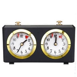 Hongwen Professional Digital International Chess Clock, I-GO Count Up Down Timer with Alarm Function, Portable Retro Analog Chess Game Timer