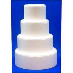 Generic 4 Piece Cake Dummy Set, Round with Rounded Edges 4