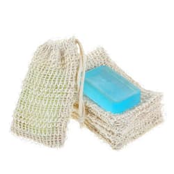 Grevosea 6 Pcs Soap Saver Bag, Bar Soap Pouch for Shower, Natural Sisal Fiber Soap Savers for Bar Soap Fast Foaming and Drying Mesh Soap Bag Great Exfoliating Body Scrubber for Daily Use