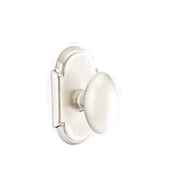 Emtek Privacy Set, Style 8 Rosette, Egg Knob, Satin Nickel US15