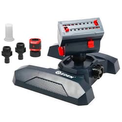 Eden 95124 Adjustable 4-Way Mini Turbo Oscillating Sprinkler W/Quick Connect Starter Set, Covers up to 4,069 sq. ft. Heavy Weight Base