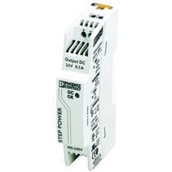 PHOENIX CONTACT Step-PS/ 1AC/24DC/0.5 (2868596), 0.5 AMP, 1 Phase, 24 VDC, -25 to +70 Degrees C, DIN Rail MOUNTING, IP20, Power Supply, Primary-Switched, Screw Connection, Step Power