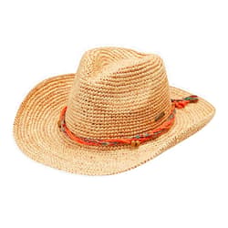 Wallaroo Hat Company Women’s Petite Catalina Cowboy – Natural Fiber, Adjustable Sizing for Smaller Crown Sizes – Chic Sun Hat