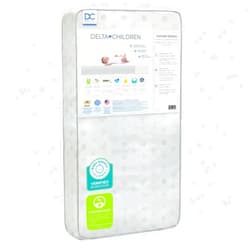 Delta Children Twinkle Galaxy Dual Sided Crib and Toddler Mattress - Premium Sustainably Sourced Fiber Core - Waterproof - GREENGUARD Gold Certified (Non-Toxic) - 7 Year Warranty - Made in USA