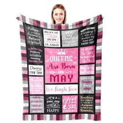 Basiole May Birthday Gifts for Women Blanket 50
