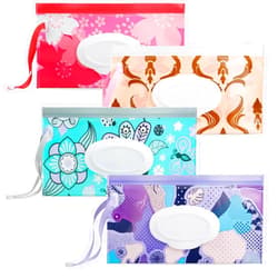 PandaEar 4 Pack Baby Wipe Dispenser, Portable Wipe Holder Refillable Baby Wipes Container Wet Wipe Pouch or outings and Travel