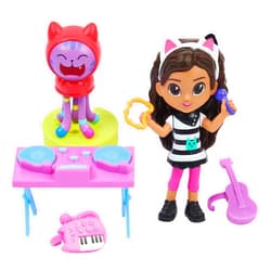 DREAMWORKS GABBY'S DOLLHOUSE Gabby's Dollhouse, Kitty Karaoke Set with 2 Toy Figures, 2 Accessories, Delivery and Furniture Piece, Kids Toys for Ages 3 and up