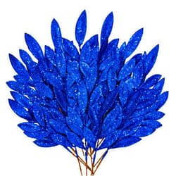 DILATATA 20 Pcs Christmas Glitter Bay Leaves 11
