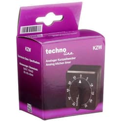 Techno line Technotrade Technoline KZW-Analogue Kitchen Timer, Black