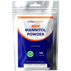 Vitamatic Mannitol Powder - Sweetener, Sugar Substitute, Natural & Gluten Free, 1000 mg per Servings, 500 Servings, 500 Gram