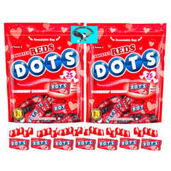 PITCHING PIGEON DOTS Assorted Reds 50 Count Classroom Friendship Exchange Valentine's Day Gummy Candy 37.7oz