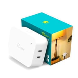 TREATLIFE Alexa Smart Dimmer Plug, Treatlife Plug-in Lamp Dimmer Switch for Dimmable LED, CFL, Halogen and Incandescent Bulbs, Lamps, String Lights, Max Power 300W, Dual Outlets, 2.4GHz WiFi Only