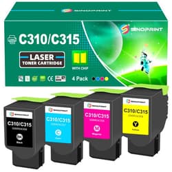 SINOPRINT Remanufactured Toner Cartridge Replacement Compatible for Xerox C310 C310DNI C310DNIM C315 C315DNI Printer Ink(006R04356 006R04357 006R04358 006R04359-4Packs)