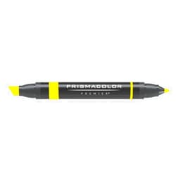 Prismacolor Double-Ended Marker, Broad and Fine Tip, PM19 Canary Yellow (3467)