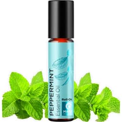 Maple Holistics Peppermint Oil Roll on - Pure Peppermint Rollerball Essential Oil Aromatherapy Stick for Headaches - Natural Travel Essential and Pregnancy Must Have for Headaches Energy & Focus Support (1 Pack)