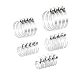 COKUMA 20Pcs Hose Clamps Assortment, 1/3-2 inch (8-51mm) Adjustable Stainless Steel Worm Gear Pipe Hose Clamps, for Plumbing, Automotive Repairs, Dishwasher and Washing Machine Connection