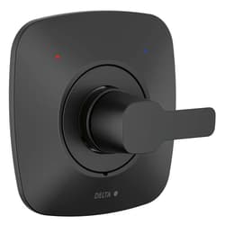 Delta Faucet Modern Matte Black Shower Valve Trim Kit for Black Shower Faucets, Delta Shower Handle Replacement, Shower Faucet Handle, Matte Black T140339-BL-PP (Valve Not Included)