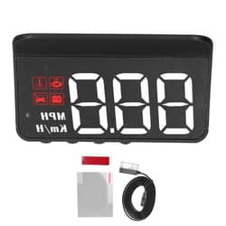 Estink Car HUD, OBD2 HUD Car Windshield Projector Multifunction Gauge Alarm Fatigue Driving Reminder Car Speedometer Replacement for Cars with OBD2 Interface and Protocol