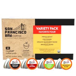 San Francisco Bay Compostable Coffee Pods - Original Variety Pack (80 Ct) K Cup Compatible including Keurig 2.0, French, Breakfast, Fog, Organic Rainforest