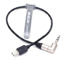 SZJELEN Tentacle Sync Timecode Cable for Sonys FX3 A7S3 A1 Camera 3.5 Audio Plug to Micro-USB Timecode Cable for Tentacle SYNC E Timecode Generator