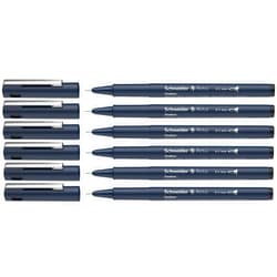 Schneider Pictus Fineliner Pens Line Width 0.1 mm Pack of 6 Black