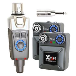 Xvive U4R2 Wireless in-Ear Monitor System Professional IEM System 1 Transmitter and 2 Beltpack Receiver for Studio, Band Rehearsal, Live Performance (U4R2)