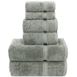 Chakir Turkish Linens Luxury Spa and Hotel Quality Premium Cotton 6-Piece Towel Set (2 x Bath Towels, 2 x Hand Towels, 2 x Washcloths)