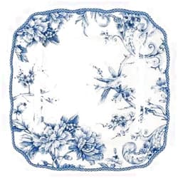 222 Fifth Adelaide Blue & White Dinner Plates, Set of 4