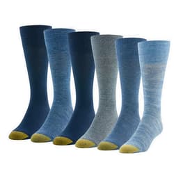 GOLDTOE Men's Cambridge Crew Socks, 6-Pairs