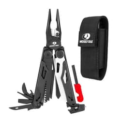 MOSSY OAK Multitool, 19-in-1 Stainless Steel Multi Tool Pliers, Survival Tools with Fire Starter, Window Breaker, Whistler, Self-locking EDC Gear with Sheath for Outdoor, Survival, Camping, Hiking