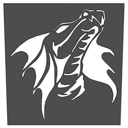 Rubstamper Dragon Stencil 1-5.5x5.5 inch Reusable Stencil Drawing Template Flexible Clear Plastic Sheets 0.15mm Thick SL-499