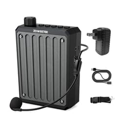 ZOWEETEK Bluetooth Voice Amplifier for Teachers,Voice Amplifier Microphone Headset, Portable Voice Amplifier for Classroom, Meeting,Tourist Guide, Church,Supports MP3 Format Audio, Teacher Must Haves
