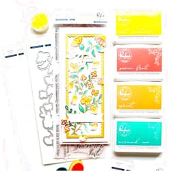PINKFRESH STUDIO Stencil 4X9 6/PKG, Wildflower Slimline Layering