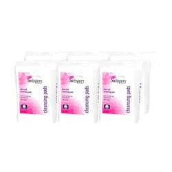 Swisspers Premium Facial Cleansing Pad, 100% Cotton, Ultra Soft, Extra Large, 50 White Pads per Reclosable Bag, 6 Bags (300 Pads Total)