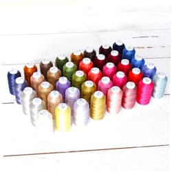 Threadart 40 Color Polyester Embroidery Machine Thread Set - Set D - Brilliant Colors| 500M Spools 40wt | for Brother Babylock Janome Singer Pfaff Husqvarna Bernina Machines