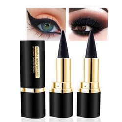AMY'S DIARY 2Pcs Black Gel Eyeliner Pencil Set,Natural Cream Eye Liner Waterproof Smudge Proof,Cat Eye Black Smokey Eyeshadow Stick Crayon,Goth Halloween Makeup,delineador de ojos contra el agua