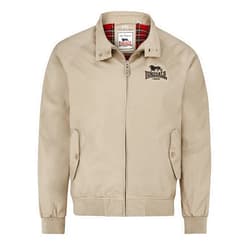 Spirit of England Lonsdale Classic Men's Logo Harrington Jacket England Style Beige/Sand Slim-Fit