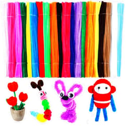 Caydo 1000 Pieces Pipe Cleaners Assorted 20 Colors Chenille Stems Bulk for Kids Art and Crafts Projects and Decorations(6 mm x 12 inch)