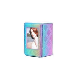 Leonuliy 2 x 3 Mini Photo Storage Box for Polaroid Fujifilm Instax Mini 12 11 9 8 EVO Instant Film, Picture Frame and Containers, PU Leather. (Blue Purple)
