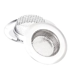 CISHNOU 2 PCS CISHNOU Stainless Steel Rust Proof Anti-Clogging Strainer Screen Cover for Kitchen Lavatory Sink Drain Strainer Hair Catcher Large Wide Rim 4.5