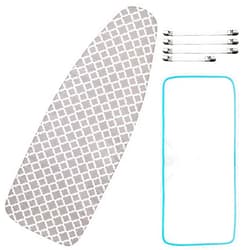 Dalykate Extra-Wide Ironing Board Cover and Pad Replacement with Scorch and Stain Resistant Thick Padding and Elasticized Edge 18