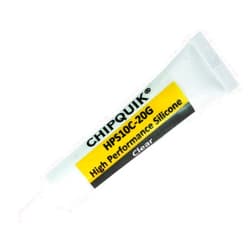 Chip Quik (Qty 2) Chip Quik HPS10C-20G High Performance Silicone 100% RTV Silicone (Clear) 20g (0.7oz) Squeeze Tube