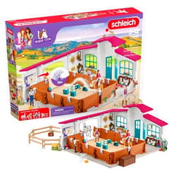 Schleich Horse Club Peppertree Riding Arena 179-Piece Horse Playset with Riding Arena Stable Set, 2 Horses, 3 Horse Rider Figurines and Horse Toys for Girls & Boys Ages 5+