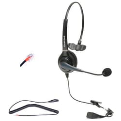 OvisLink Call Center Headset Compatible with Grandstream Phones | RJ9 Headset Quick Disconnect Included | Noise Canceling | Flexible & Rotatable Microphone | Lightweigt, Durable, 2 Year Warranty
