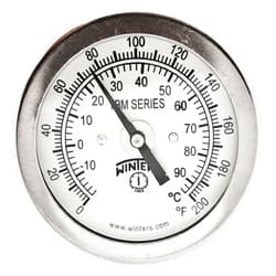 Winters Instruments Winters TBM Series Stainless Steel 304 Dual Scale Bi-Metal Thermometer, 2-1/2