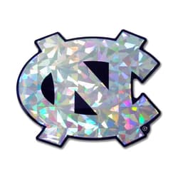 Elektroplate Officially Licensed North Carolina UNC Silver Reflective Decal | Premium 3D Doming All Weather Decal for Car, Water Bottle, Laptop, Window, Cooler, Toolbox, Phone | Made in The USA
