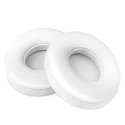 Link Dream Replacement Ear Pads for Beats Solo 2 & 3 - Memory Foam Earpads Cushion Cover for Wireless Headphones (White)
