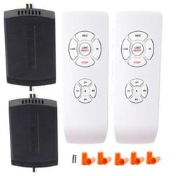 LPHUMEX 2 Pack Universal Ceiling Fan Remote Control Kits, Small Size Receiver Fan Speed, Light and Timing Remote for Harbor Breeze/Westinghouse/Honeywell/Other Ceiling Fan lamp